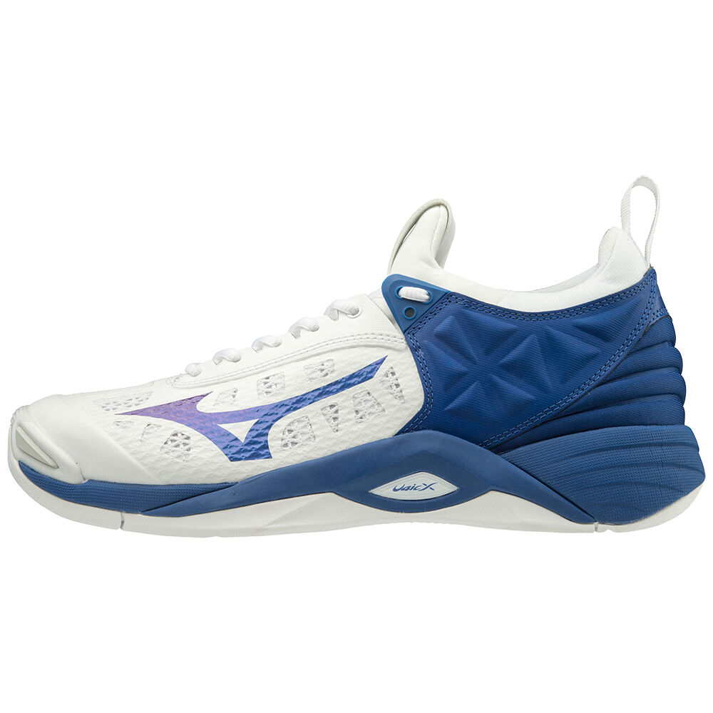 Scarpe Pallavolo Mizuno WAVE MOMENTUM Uomo - Bianche/Blu - 35920-PXRZ